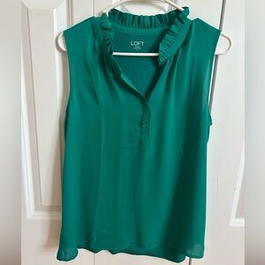 LOFT Sleeveless Teal Blouse
